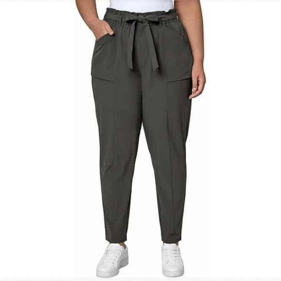 Paper Bag Tie-Waist Pants - Picture 1 of 4